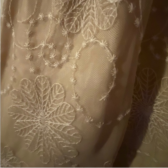 NWT STOP STARING! ‘Darla’ Pin-up Style Taupe Embroidered Lace Swing Dress XS - Picture 7 of 9